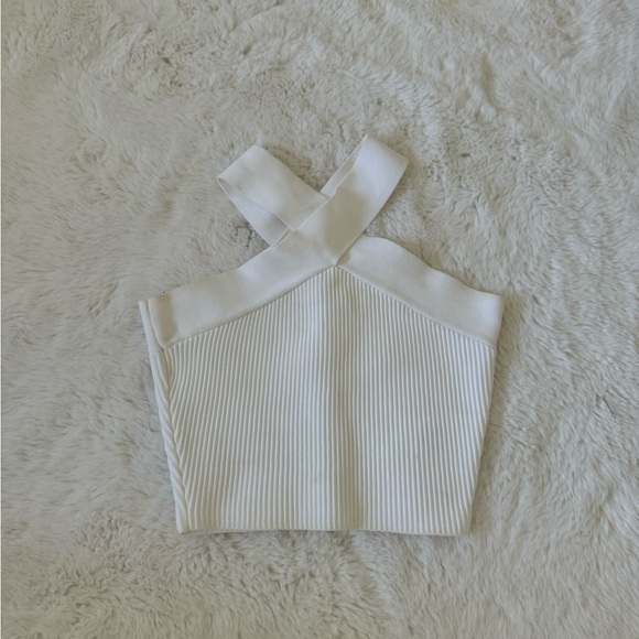 Glassons White Crossneck Tank XS - Picture 1 of 2